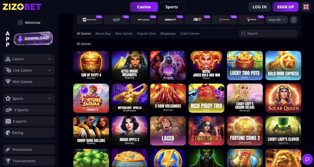 Zizobet – Best for Casino + Sports Betting